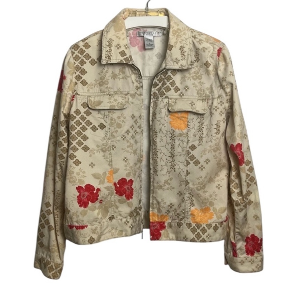 Geoffrey Beene Cream Floral Jacket - Picture 6 of 8